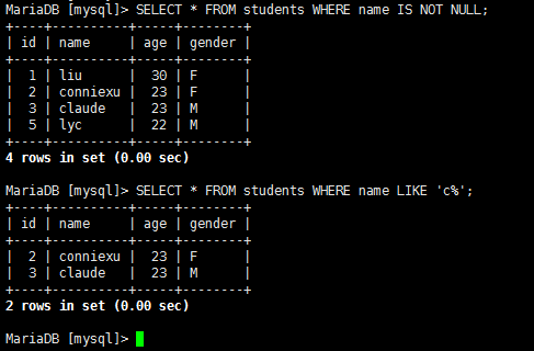 Linux自学笔记MariaDB基础