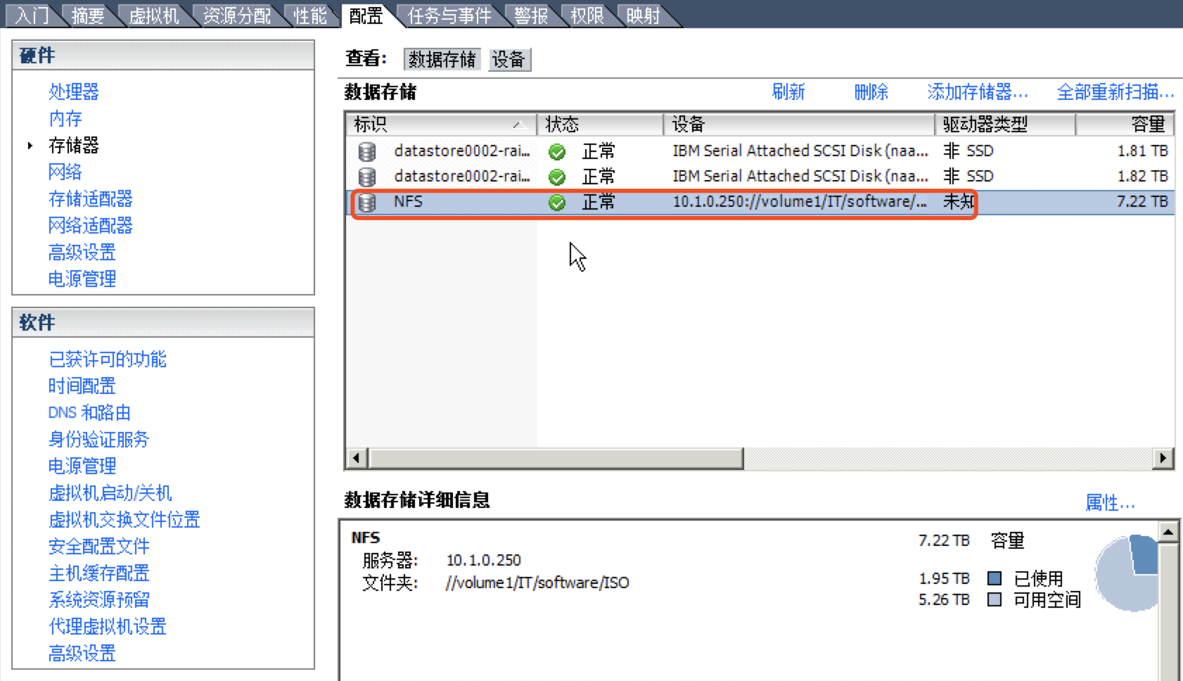 Esxi6.0系统挂载NFS文件系统