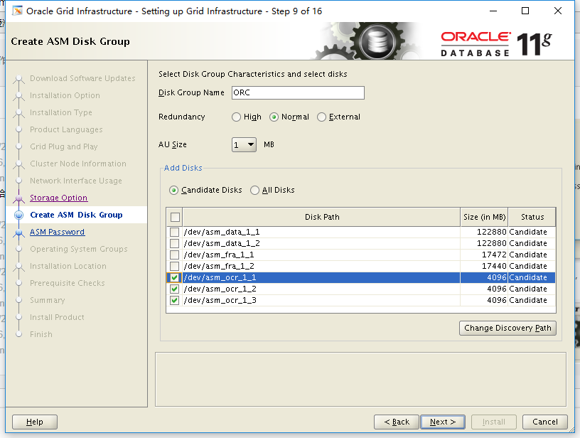 rhel7.4安装oracle 11G 11.2.0.4.0 RAC