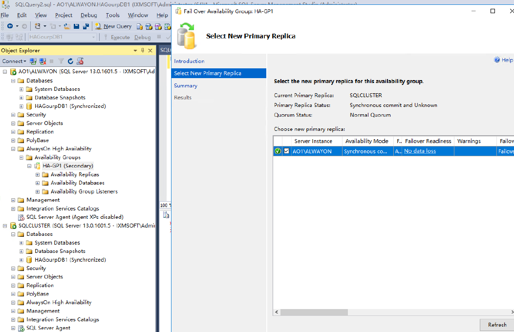 SQL Server 2016 Failover + ALwaysOn