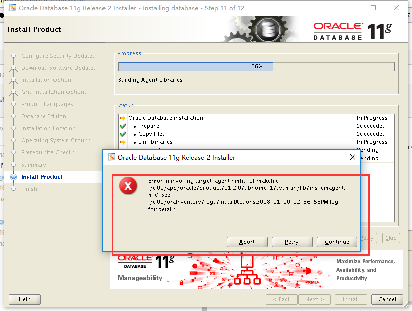 rhel7.4安装oracle 11G 11.2.0.4.0 RAC