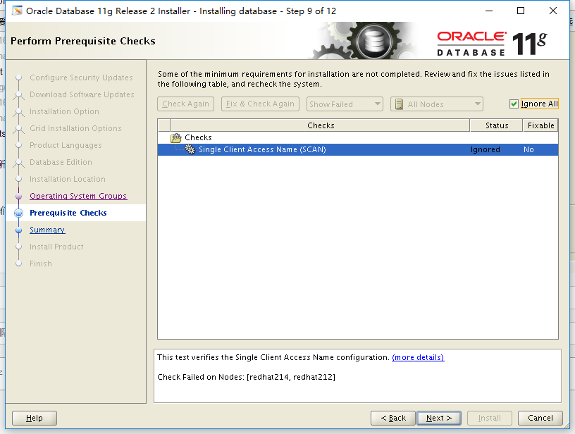 rhel7.4安装oracle 11G 11.2.0.4.0 RAC