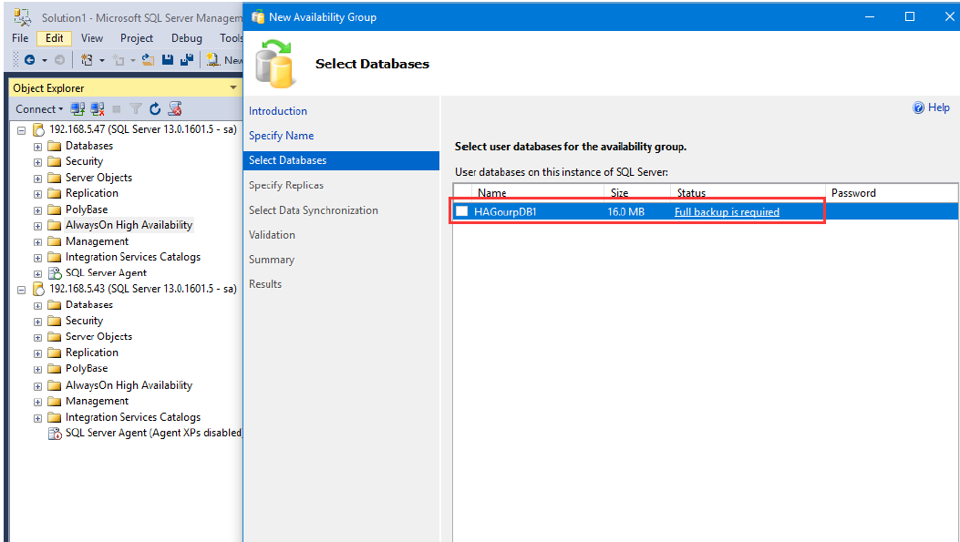 SQL Server 2016 Failover + ALwaysOn