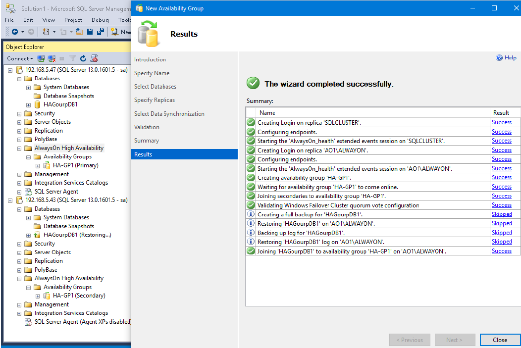 SQL Server 2016 Failover + ALwaysOn