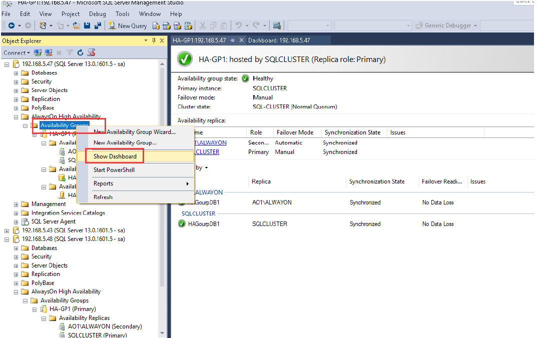 SQL Server 2016 Failover + ALwaysOn