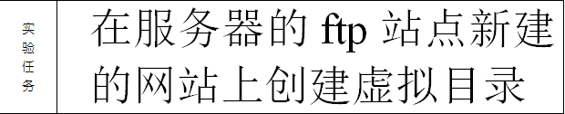 在服务器的ftp站点新建的网站上创建虚拟目录