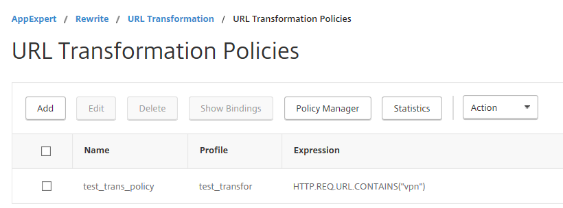 Netscaler基于policy的log action