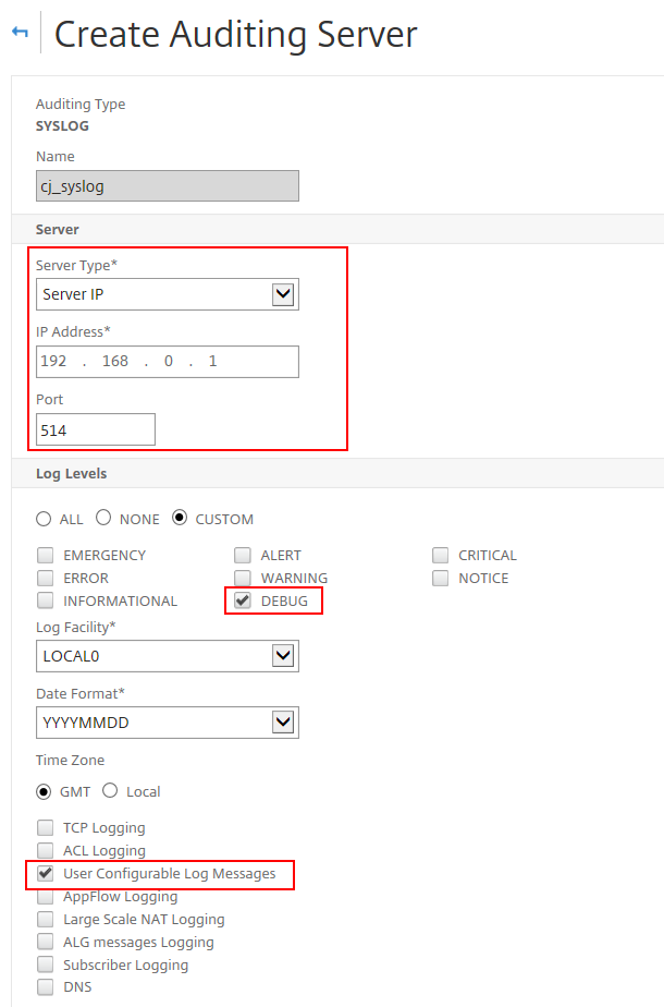 Netscaler基于policy的log action