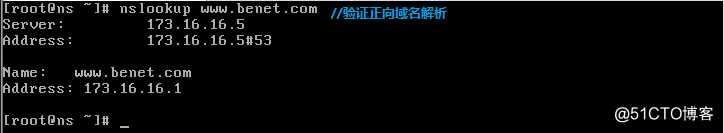 構建DNS緩存、主從域名服務器