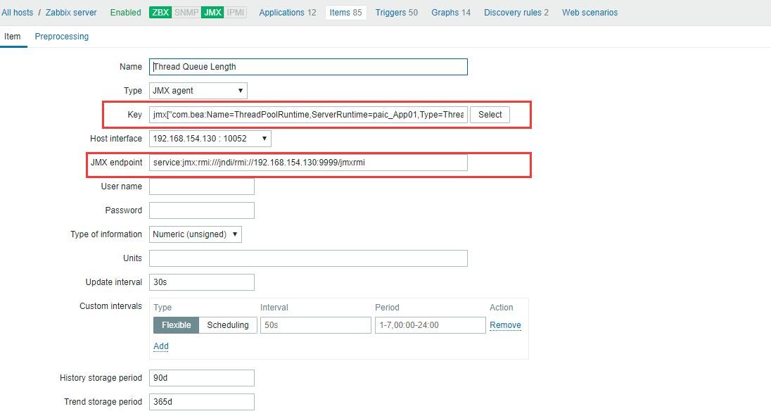 Zabbix 监控 Weblogic