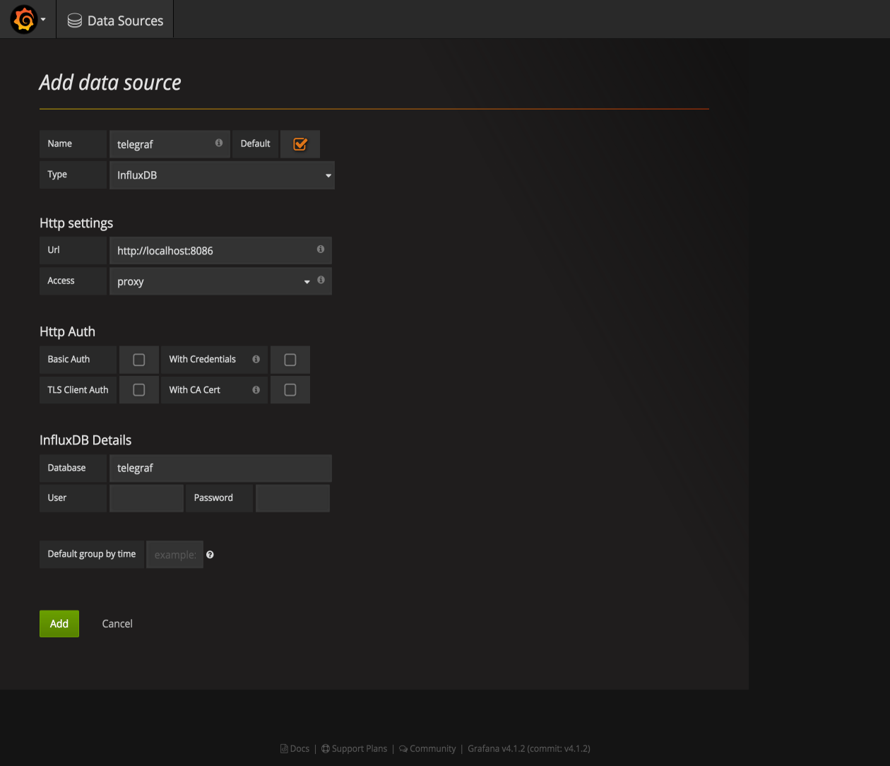 grafana+influxDB+Telegraf 监控