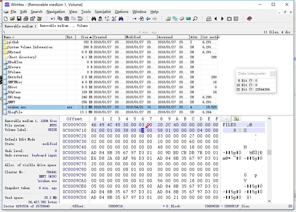 NTFS 数据隐藏及恢复