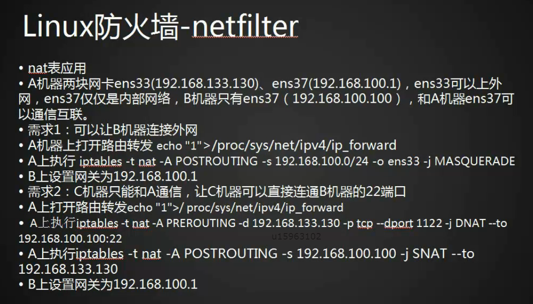 10.15 iptables filter表案例 10.16/10.17/10.18 iptable