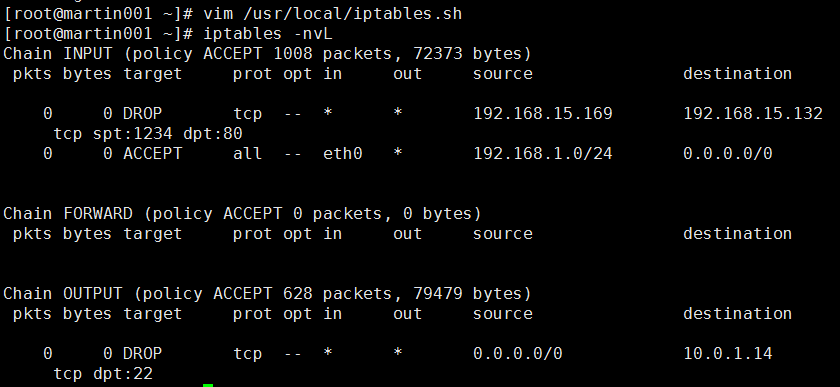 10.15 iptables filter表案例 10.16/10.17/10.18 iptable