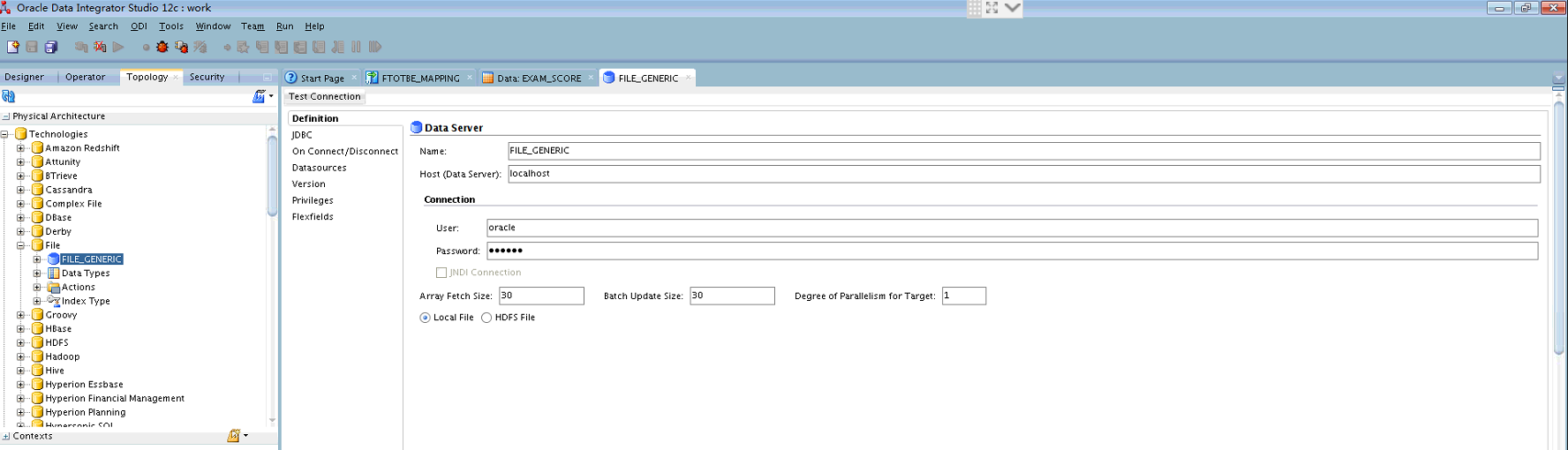 Loading Data From File To Table By ODI 12c