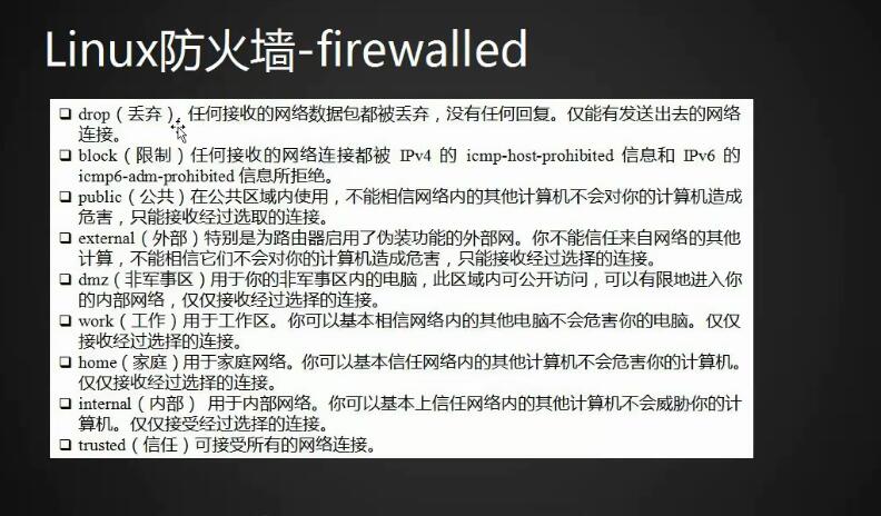 linux防火墙--firewalld：zone与service的介绍