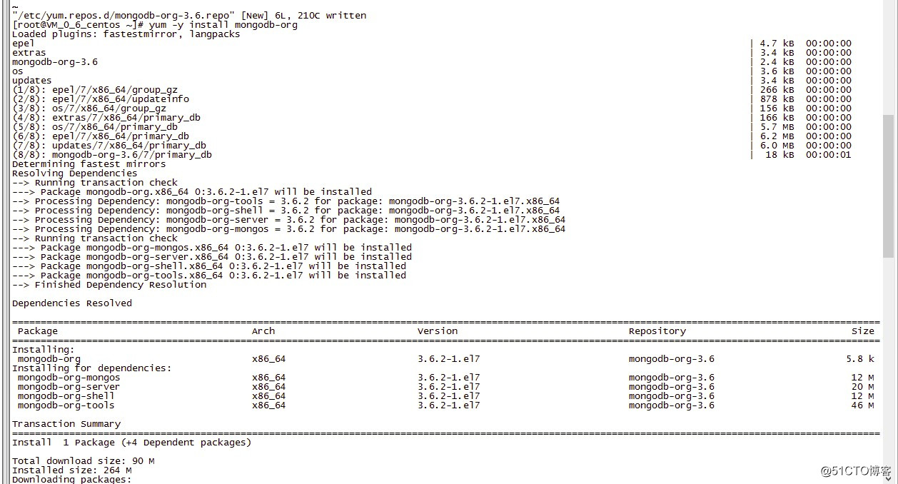 centos7 安装mongodb 3.6