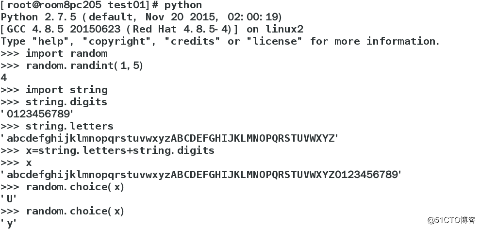python取随机密码（导入模块）