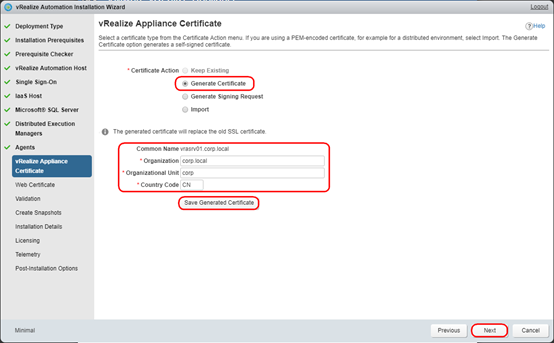 最小化部署 vRealize Automation 7.3