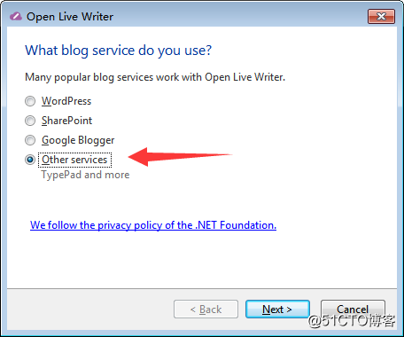 如何配置Open Live Writer？