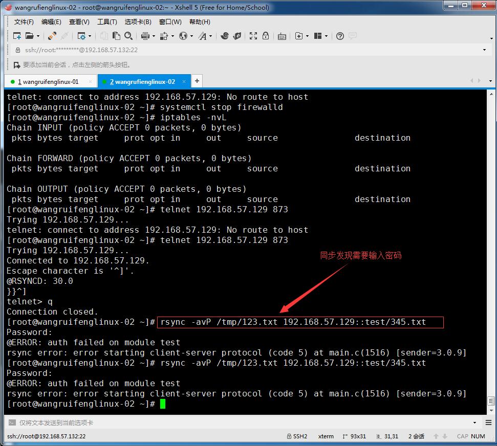 rsync通过服务的方式同步、linux系统日志、screen工具