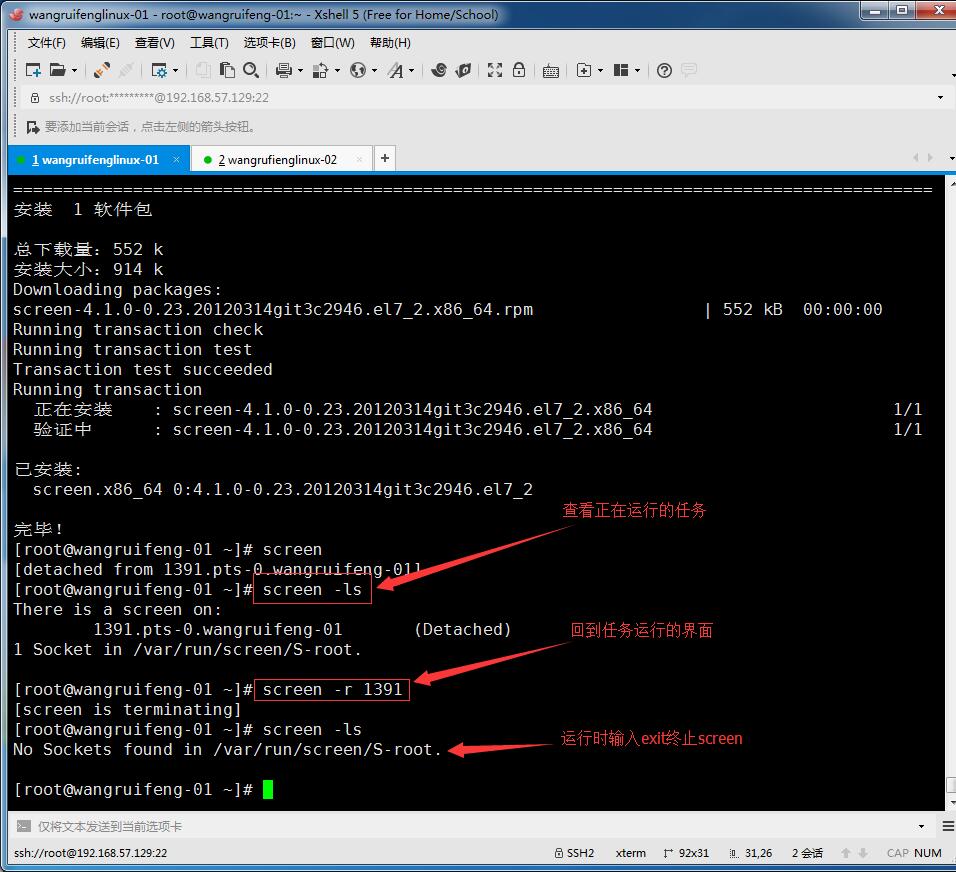 rsync通过服务的方式同步、linux系统日志、screen工具