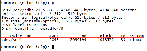 Linux磁盘分区之fdisk命令