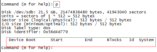 Linux磁盘分区之fdisk命令