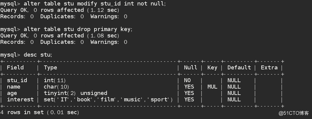 MySQL中出现Multiple primary key defined报错提示之解决办法