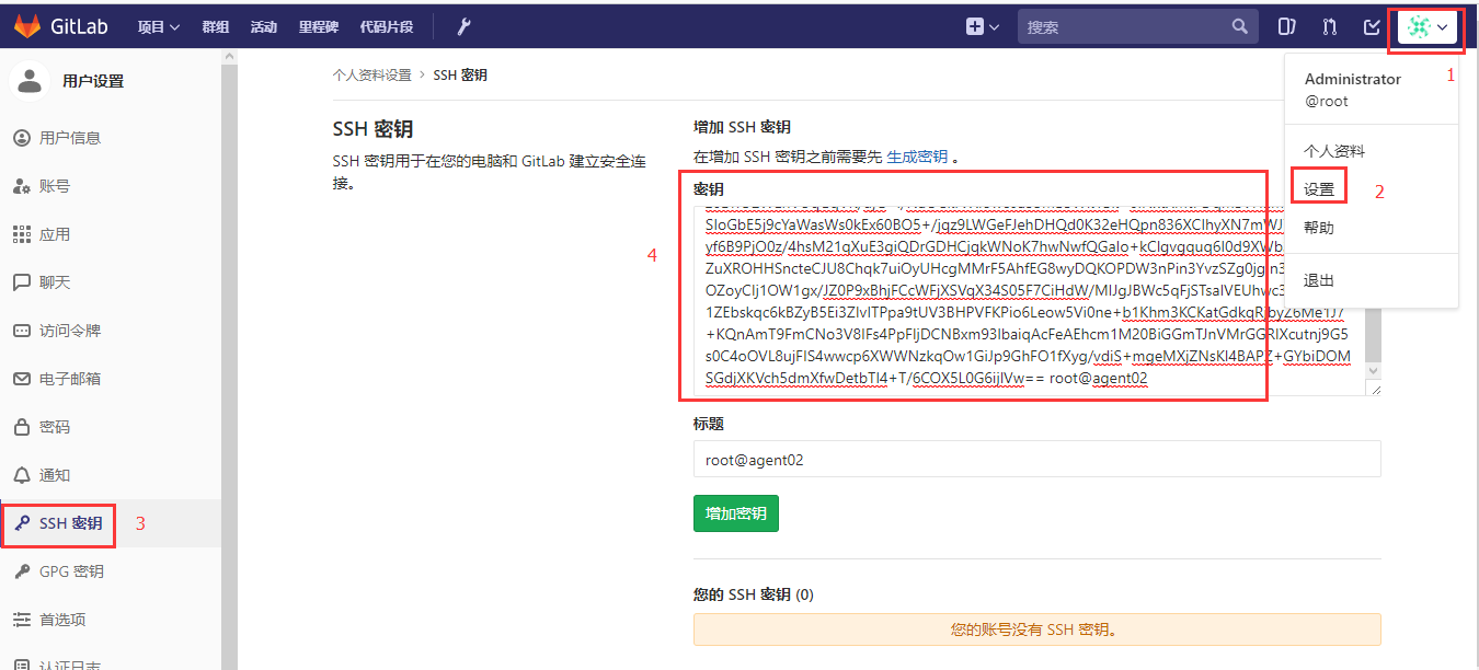 Gitlab 10.5版本的部署使用及汉化