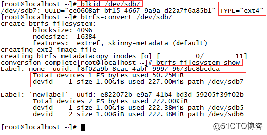 Linux btrfs之文件系統轉換