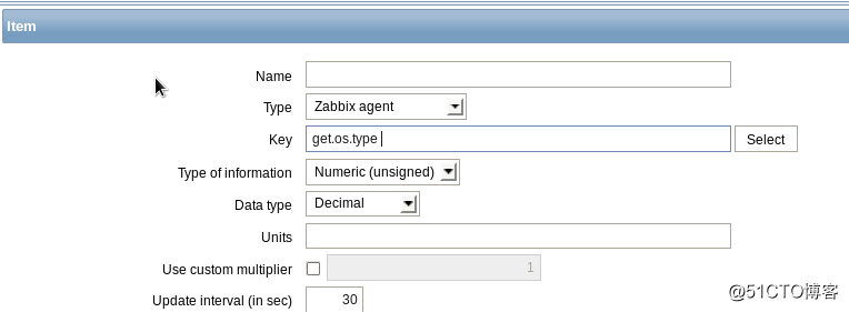 zabbix的深入配置和使用（Items，key的添加）