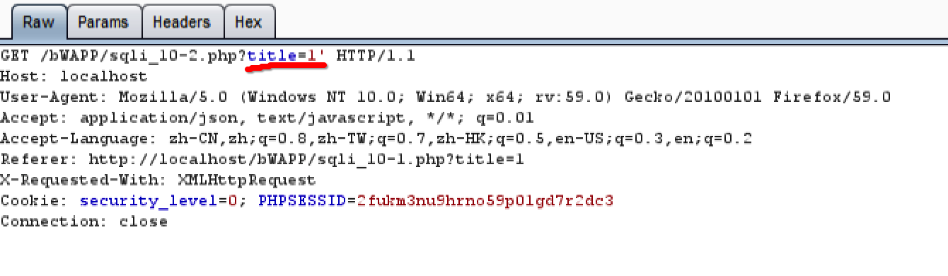 SQL注入之bWAPP之sqli_10-1.php