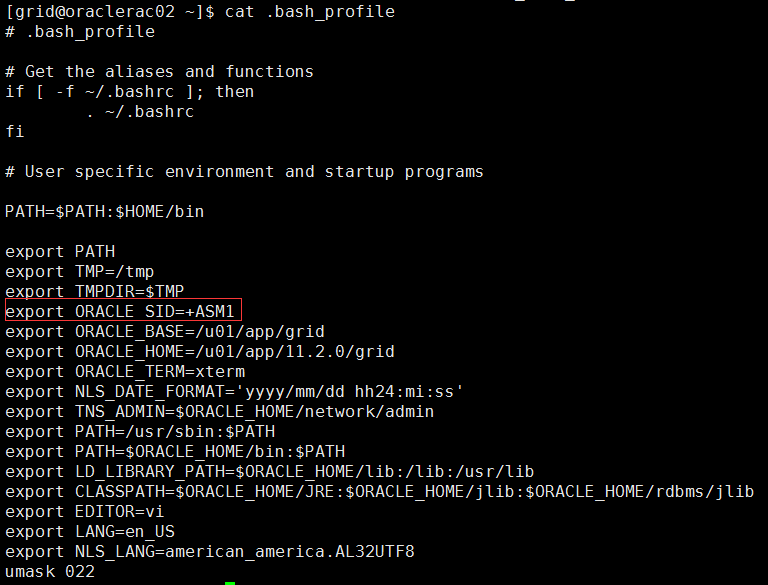 asmcmd:Connected to an idle instance.