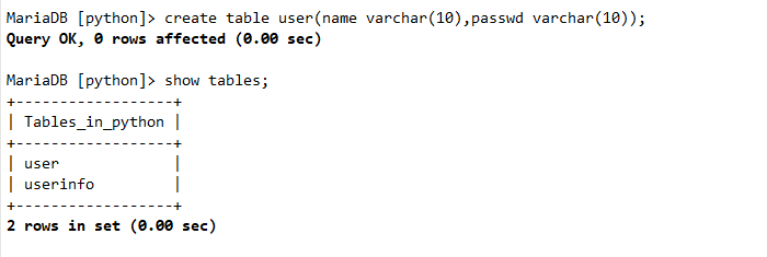 python中MySQL数据库相关操作