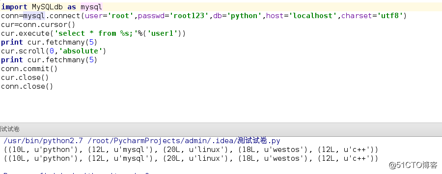 python中MySQL數據庫相關操作
