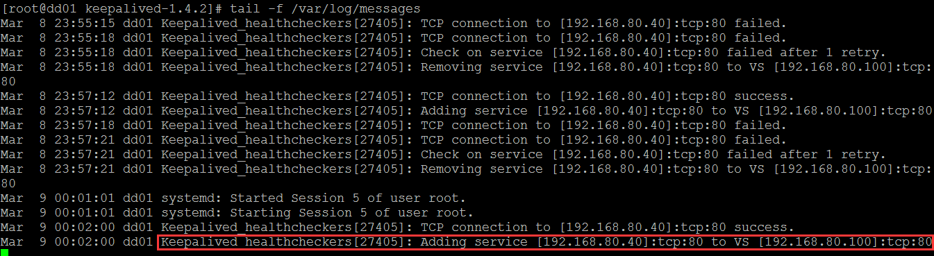 CentOS7.4—构建LVS+Keepalived高可用群集