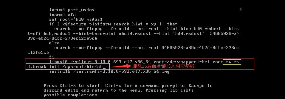 RHEL7 忘记密码修改root密码