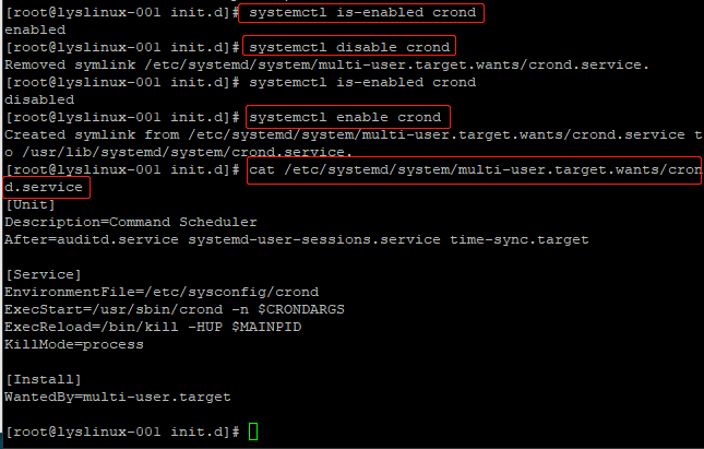 cron、chkconfig、systemd、unit、target