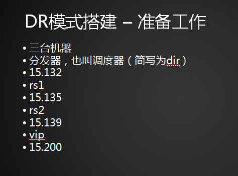 18.11 LVS DR模式搭建 18.12 keepalived + LVS