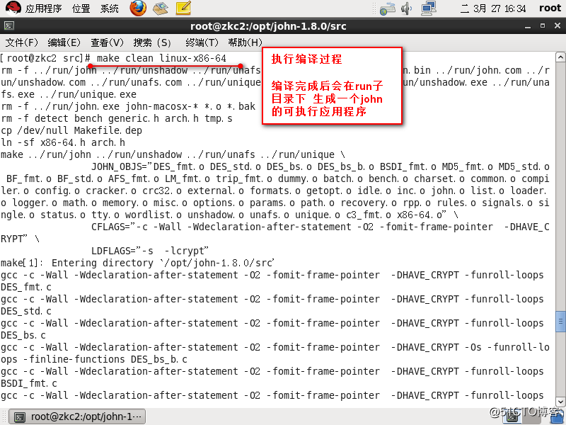 linux Redhat6.5中 使用john进行弱口令检测