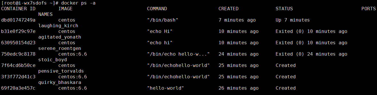 Docker常用命令