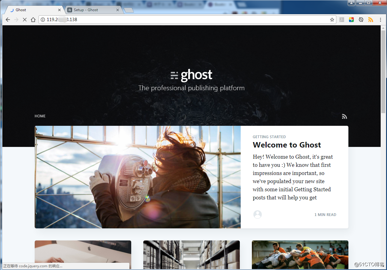 在CentOS上搭建基于Nodejs的Ghost博客