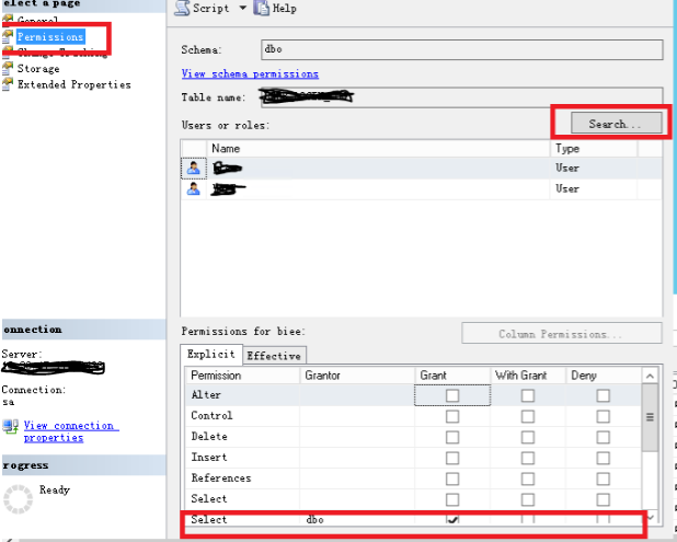 SQLServer 2012 新建对特定表的只读账户