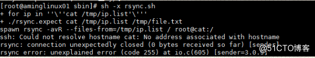 The expect script synchronizes files, specifies the host and files to be synchronized, builds a file distribution system, and executes commands remotely in batches