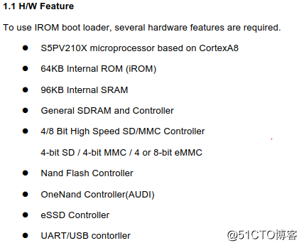 Cortex A8系列S5PV210的启动概述
