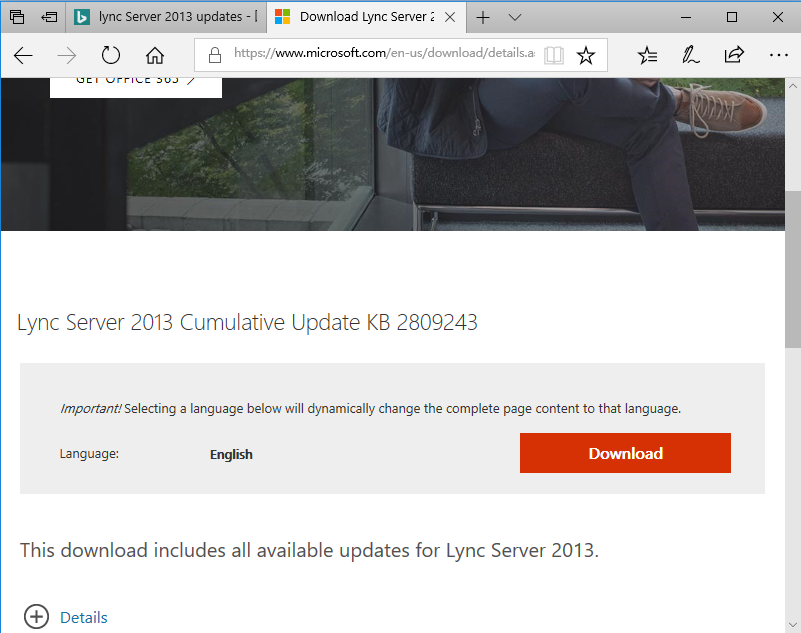 Lync Server 2013 标准版部署（六）前端服务器补丁更新