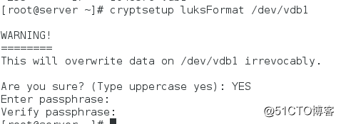 磁盘加密工具cryptsetup